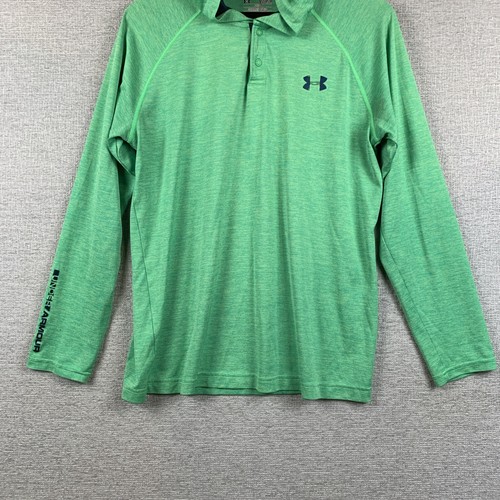 UNDER ARMOUR Hoodie Mens Sz Medium Green Loose Heatgear Fitness Athleisure Light - Picture 3 of 19
