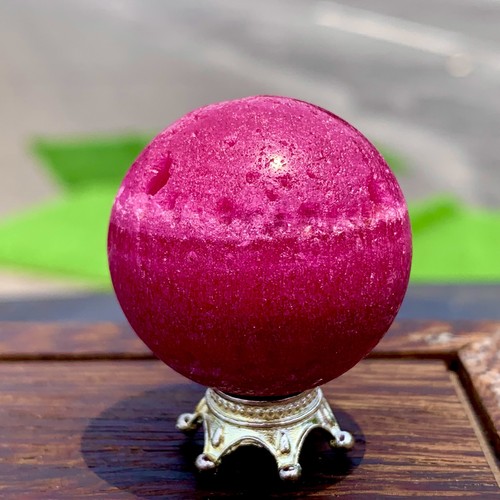 50G Natural Rojo Rubí Corindón Esfera Cristal Mineral Muestra Bola Curativa - Imagen 14 de 18