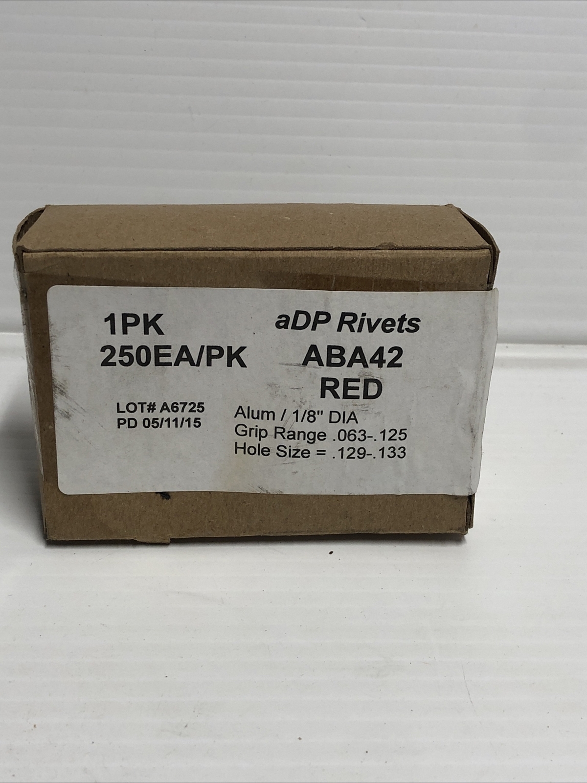 aDP Rivets ABA42 RED Aluminum 1/8” Diameter Rivet 250 pack | eBay