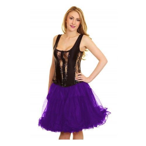 Damen 2-lagig TuTu Rock Tanz Rüsche Kante Hektik Halloween Teufel Kostüm - Bild 19 von 36