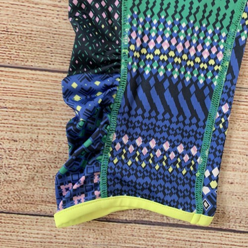 Fila Sport Leggings Girls XL Blue Green Geometric Print Capri Athletic - Picture 4 of 11