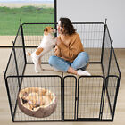 32" Dog Playpen Crate 8 Panel Fence Pet Play Pen Exercise Puppy Kennel Cage Yard