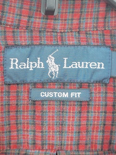 Ralph Lauren Hemd Herren XL rot kariert Custom Fit Button Down Pony Langarm - Bild 3 von 8
