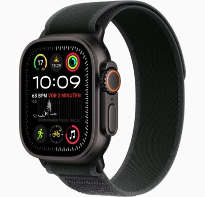 Apple Watch Ultra 2 Titan Schwarz Trail Loop Schwarz Neu Sonstige