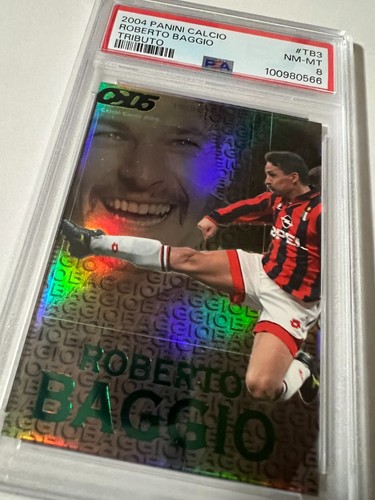 2004-05 PANINI CALCIO CARDS C05 TRIBUTE TB3 ROBERTO BAGGIO AC MILAN GRANDI PSA 8 - Picture 18 of 24