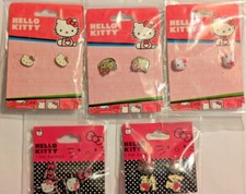 Sanrio Hello Kitty Earrings Sets Studs - Single or Double Pairs - NEW - YOU PICK
