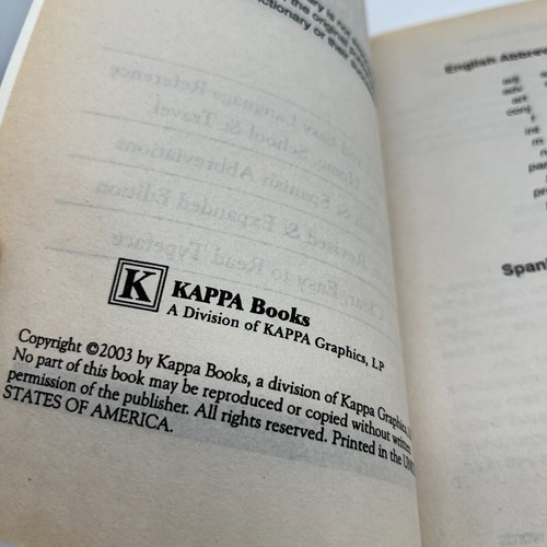 Websters Spanish-English Dictionary Paperback Book Home School Office Kappa 2003 - Picture 2 of 3