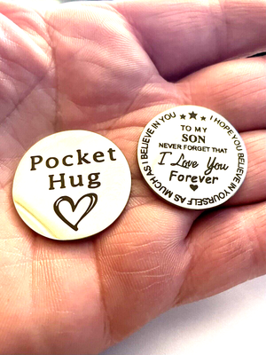 Pocket Hug Token Keychain - Stainless Steel Inspirational Gift For Long Distance Relationships, Anniversaries & Birthdays - View #11