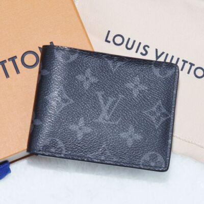 LOUIS VUITTON M62294 Portefeuille Slender Monogram Eclipse Leather