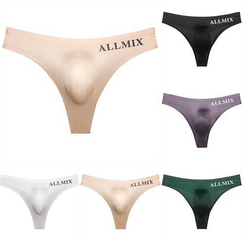 Men Pouch Ice-Silk Briefs Sport Thong Sexy Middle-Waist Panties Underwear AU NEW - Picture 4 of 16