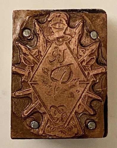 Vintage Small Letterpress PRINTERS type Block  CODE of ARM  1'' x 3/4'' - Picture 1 of 2