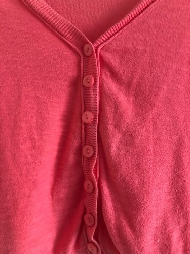 Cardigan Womens Pink Sugar Dress Skirt Cotton Cardigan Size 12 Soft Button Front - Picture 3 of 7