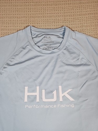 HUK Men's Pursuit Vented Long Sleeve 30 UPF Fishing Shirt Coastal Sky XL NWT 427 - Picture 10 of 19