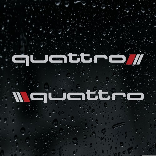 Pair Quattro Stripe Decal Vinyl Sticker (10", 17", 20") for Audi Cars - Picture 3 of 17