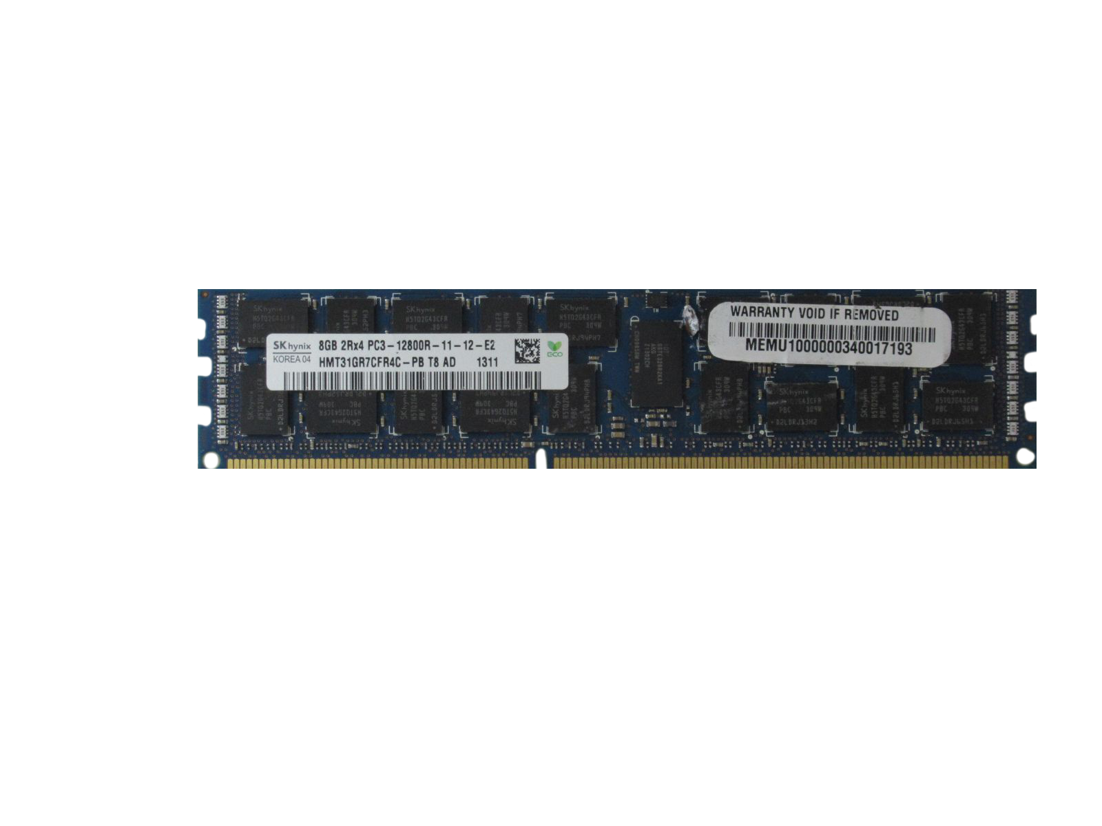 SK Hynix 8 GB DDR3-1600 PC3-12800R (DDR3-1600) HMT41GR7MFR4C-PB CL11 1 SK Hynix 8 GB DDR3-1600 PC3-12800R (DDR3-1600) HMT41GR7MFR4C-PB CL11 1
