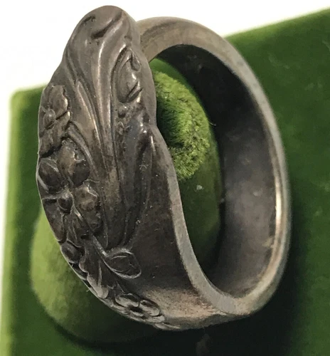 Vintage Silver Plated 12g Spoon Handle Ring Size 11.5