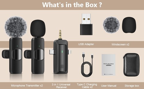 Micro Cravate sans fil universel 4 en 1 avec trousse de transport - smartphone - Imagen 8 de 9