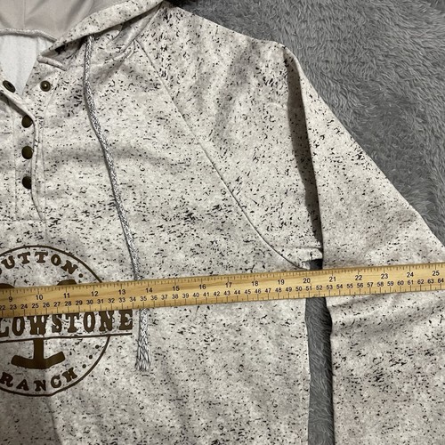 Yellowstone Dutton Ranch Womens Sz Large 4 Snap Close Pullover Hooded Sweatshirt - Picture 6 of 9