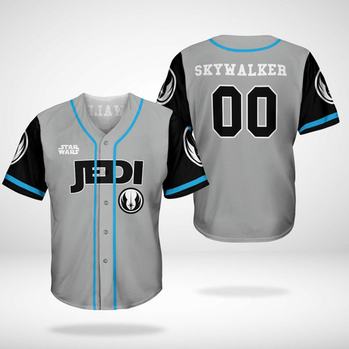Personalized Star Wars Movie Jedi Skywalker 3D BASEBALL JERSEY SHIRT BEST PRICE - Picture 3 of 3