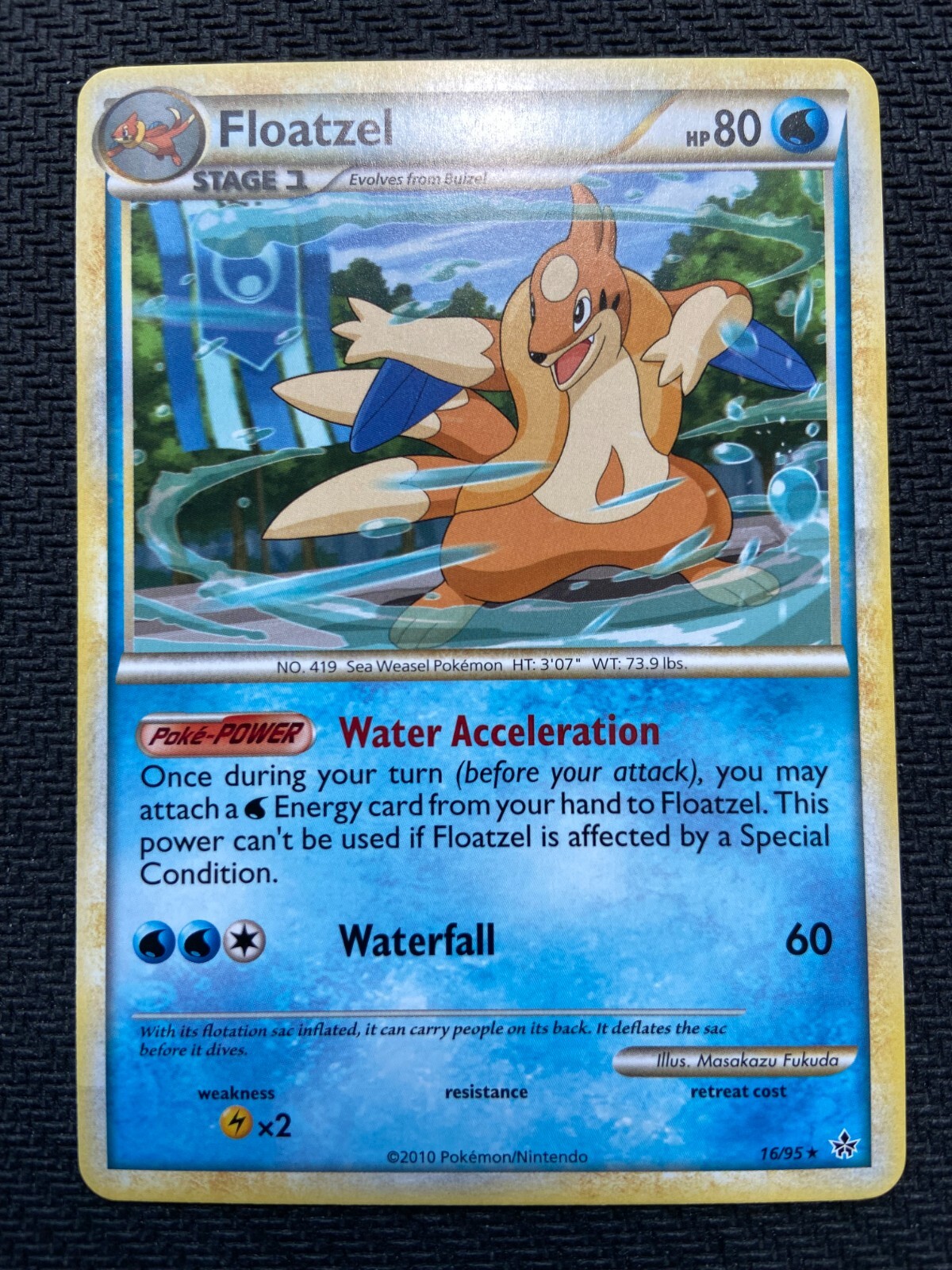 Pokemon 2010 HGSS Unleashed Floatzel 16/95 - Rare MINT