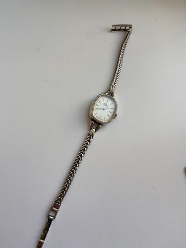 Reloj de pulsera vintage RARO PARA MUJER HECHO EN SUIZA REAL PLACA DE PLATA 5 JOYAS - Imagen 2 de 12