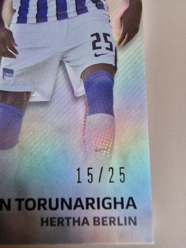 TOPPS TIER ONE BUNDESLIGA 2020-21 JORDAN TORUNARIGHA DUAL PATCH 15/25 - Picture 2 of 4