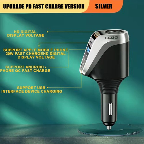 Auto Phone Charger Fast Charging Cigarette Lighter Adapter USB Quick Charge - Bild 8 von 10