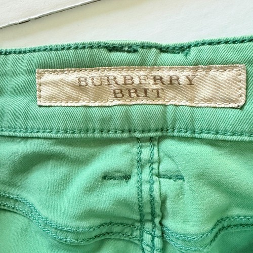 Burberry Brit grüne Skinny Hose Low Rise Baumwollmischung Stretchhose Gr. 28 - Bild 3 von 10