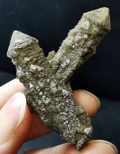 17g Rare Natural Smoky Green Backbone Quartz Crystal Cluster Specimen Mongolia - Picture 19 of 24