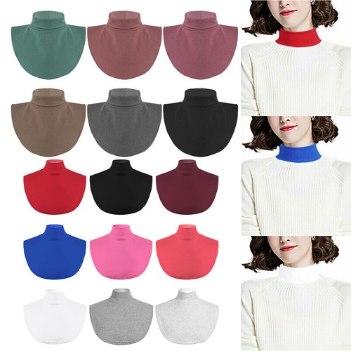 Unisex Fashion Detachable Fake Collar Mock Half Top Dickey Turtleneck Neck Cover