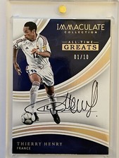 2017 Immaculate All-Time Greats THIERRY HENRY On Card 01/10