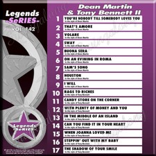 Dean Martin/Tony Bennet LEGENDS SERIES KARAOKE CD G-142,Shadow Of Your Smile