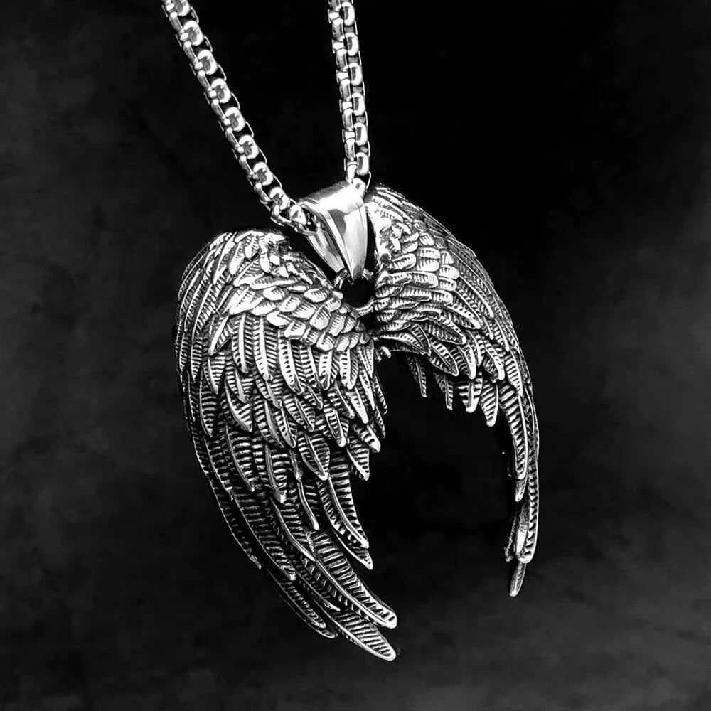 Mens cheap wing pendant