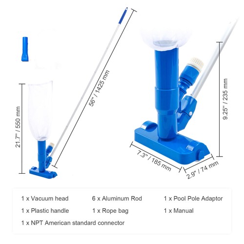 Swimming Pool Spa Suction Vacuum Head Cleaner Cleaning Kit Pool Accessories Tool - Picture 2 of 14
