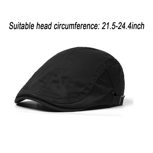 Men Herringbone Ivy Hat Solid Cotton Gatsby Cap Golf Driving Flat Cabbie Newsboy - Picture 11 of 61