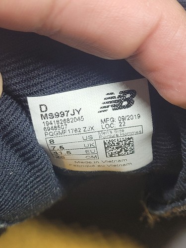New Balance 997 Sport Taxi Yellow Black 2020 MS997JY Sz 8 Used Great Condition - Picture 11 of 11