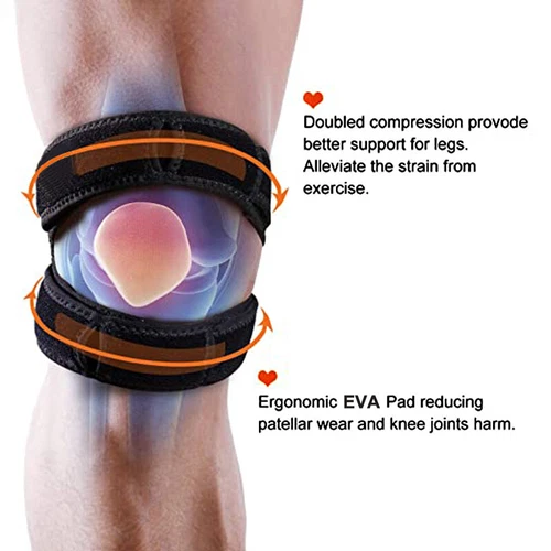 Patella Stabilizer Knee Support Strap Tendon Brace Pain Rellief Sport Warp Belt - Picture 5 of 32