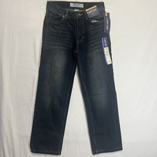 Kids  Cherokee Jeans Size 8 Blue Denim Straight Fit Adjustable Waist- Unisex