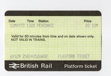 Penzance W02 - APTIS platform ticket, Cornwall