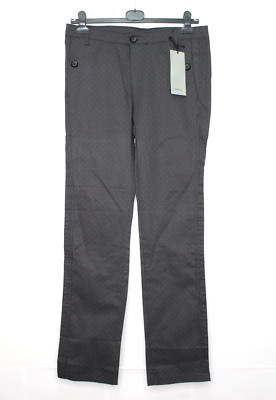 Just Rebel Stoffhose Gr. 34 XL Grau Hose Baumwolle Gestreift Chino #CR-9