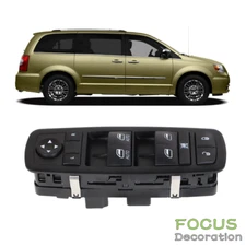 Driver Side Window Switch For Dodge Grand Caravan Chrysler 2010-2011 Black New