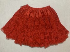 Disney Collection By Tutu Couture Lace Skirt Ruffle Hem Red Size 10 EUC