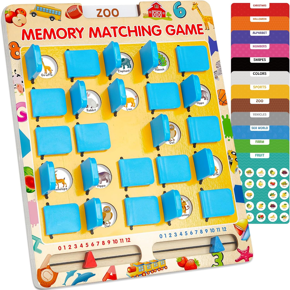 Matching Memory Game for Kids Age 3 4 5 6 7 8 Year Old