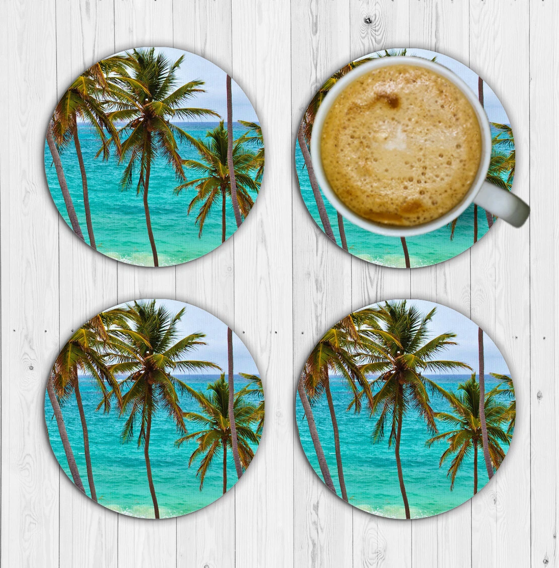 Tropical drink coasters deals