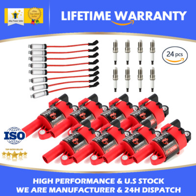 8 Ignition Coils & Wire Set For Chevy Silverado 1500 5.3L - UF414 CarBole