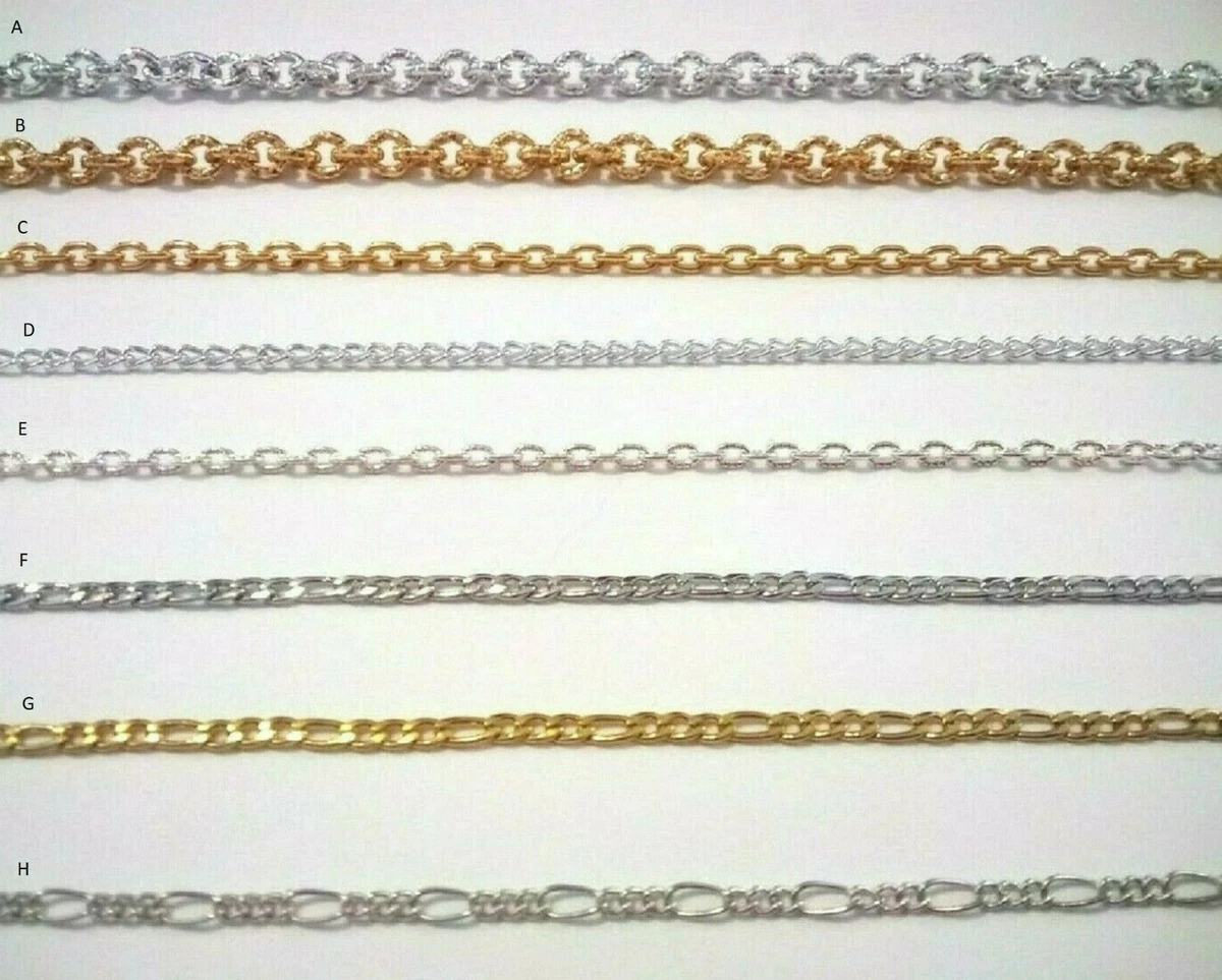 Newborn baby girls boys Aluminum Figaro necklace and bracelet sets
