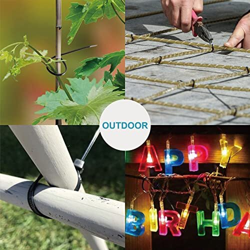 Zip Ties Assorted Sizes(4”+6”+8”+12”), 400 Pack, Black 4+6+8+12 (400 Pack) - Picture 7 of 7