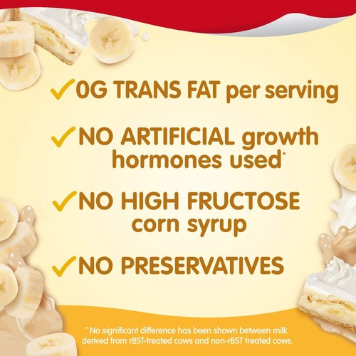 (48 tazas) Paquete de bocadillos tazas de pudín para pastel de crema de plátano con leche real, 3,25 OZ - Imagen 6 de 8