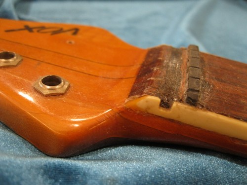 Vintage VOX SPITFIRE oder HURRICANE Gitarrenhals entfernt Null Bund geänderte Mutter - Bild 19 von 19