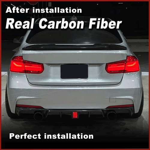 Difusor Carbono Difusor Trasero Con Luz para BMW Serie 3 F30 328i 340i Paquete M 2012-18 - Imagen 2 de 11